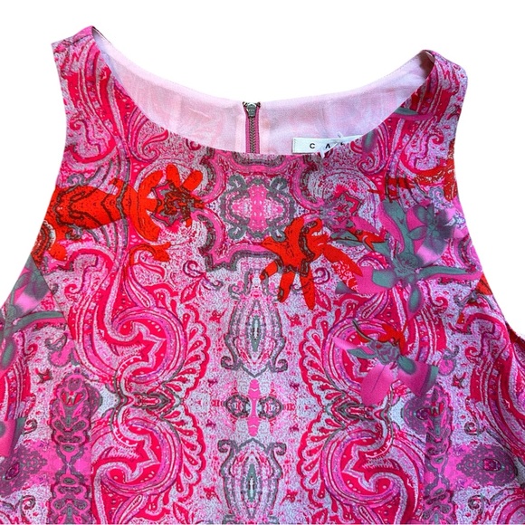 CABI style #127 Jubilee Top pink paisley lined sleeveless top size Medium - Picture 4 of 7